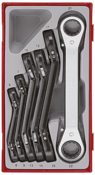 Picture of Teng Tools Ratcheting Ring Spanner Set TT1 6 Pieces - TTRORS