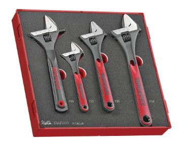 Picture of Teng Tools Adjustable Wrench Set FOAM2 4 Pieces - TEDADJ4