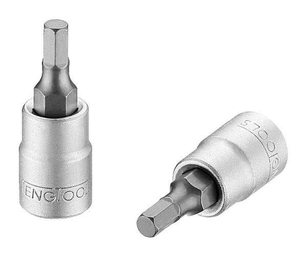 Picture of Teng Tools 1/4" square drive 4 mm Cr-V & S2 hex bit socket - M141504-C