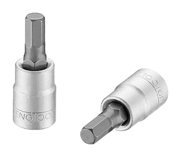 Picture of Teng Tools 1/4" square drive 5 mm Cr-V & S2 hex bit socket - M141505-C