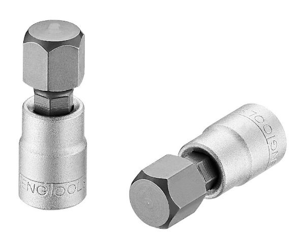 Picture of Teng Tools 1/4" square drive 10 mm Cr-V & S2 hex bit socket - M141510-C