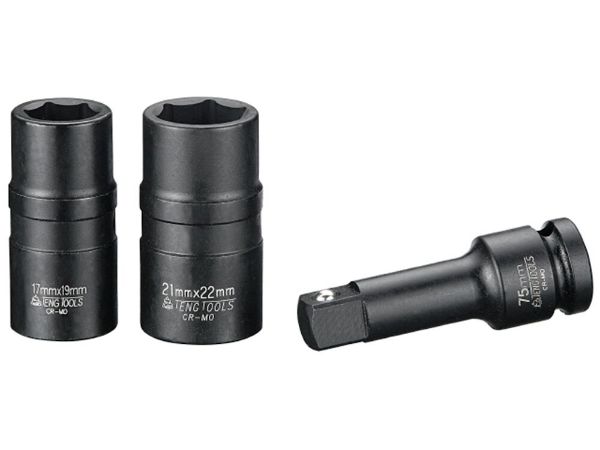 Picture of Teng Tools 1/2" Double Ended Impact Socket Set 17 x 19mm/21 x 22mm - 9203N1