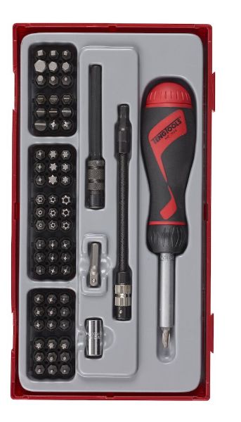 Picture of Teng Tools Ratcheting Screwdriver Bit Set TT1 74 Pieces - TTMD74