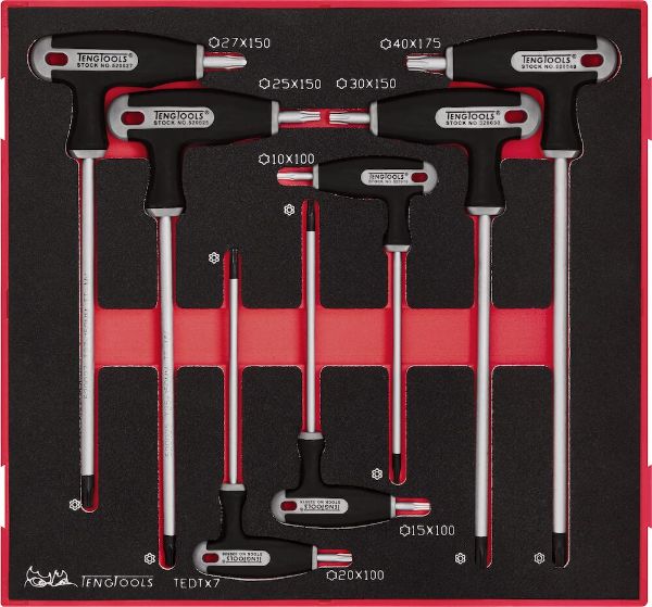 Picture of Teng Tools T-Handle TX Key Set FOAM2 7 Pieces - TEDTX7