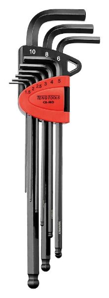 Picture of Teng Tools Extra Long Ball Point Hex Key Set 9 Pieces - 1499MML
