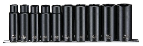 Picture of Teng Tools 1/2" Deep Impact Socket Clip Rail Set ANSI 10 Pieces - 9126