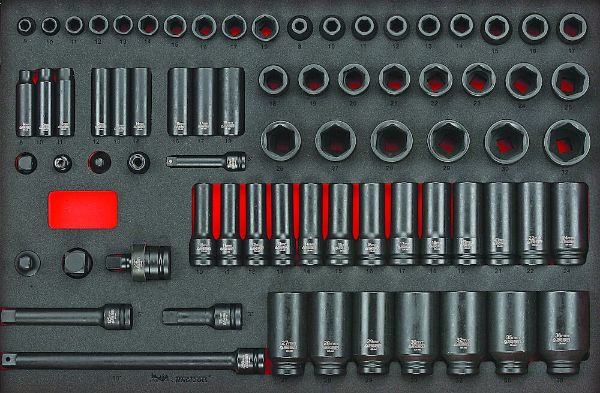 Picture of Teng Tools 3/8" & 1/2" Impact Socket Set FOAM4X4 73 Pieces - TTEISK73