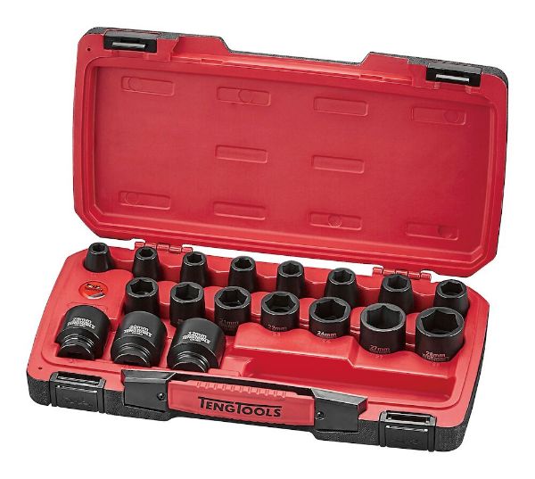 Picture of Teng Tools MECCA PRO 1/2" Impact Socket Set DIN 22 Pieces - T9222