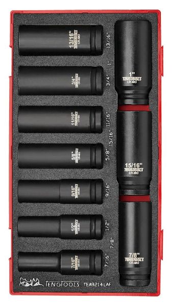 Picture of Teng Tools 1/2" Deep Impact Socket Set AF DIN FOAM1 14 Pieces - TEA9214LAF