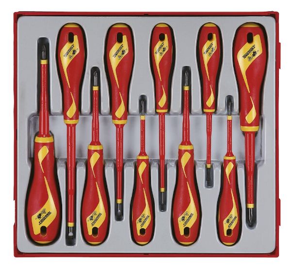 Picture of Teng Tools Insulated Screwdriver Set Mixed TT2 10 Pieces - TTDV910N