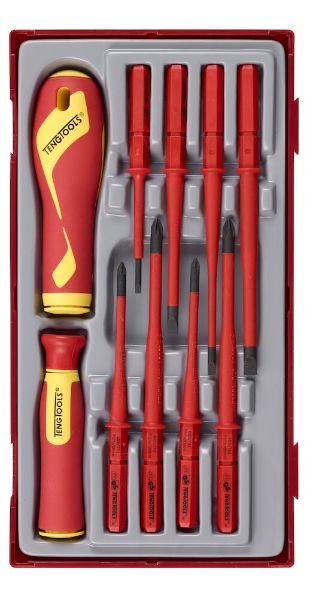 Picture of Teng Tools Insulated Screwdriver Set Interchangeable Blades TT1 10 Pieces - TTV710N