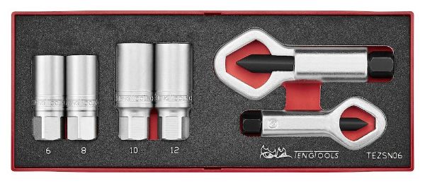 Picture of Teng Tools Extractor and Nut Splitter Set FOAMX2 6 Pieces - TEZSN06