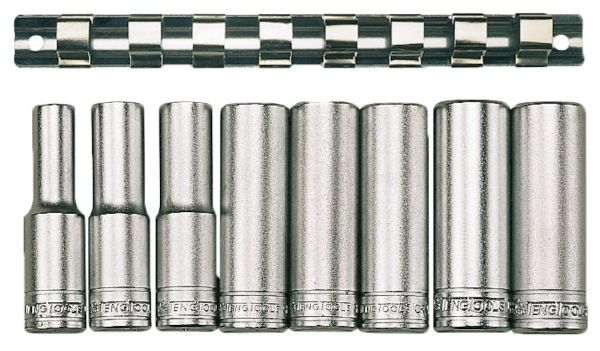 Picture of Teng Tools 1/2" Deep Socket Clip Rail Set 12 pt 8 Pieces - M1207