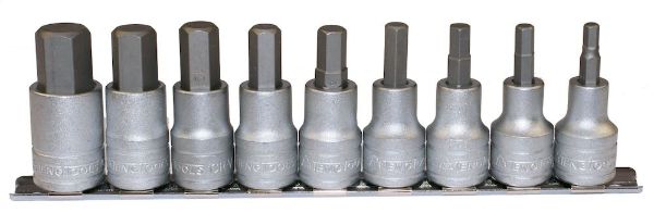 Picture of Teng Tools 1/2" Hex Bit Socket Clip Rail Set 9 Pieces - M1212