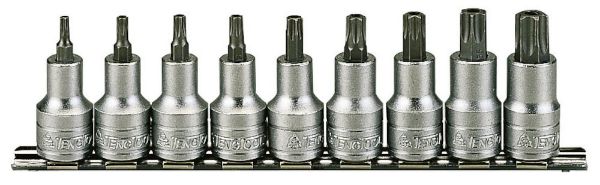 Picture of Teng Tools 1/2" TX Bit Socket Clip Rail Set 9 Pieces - M1213TX