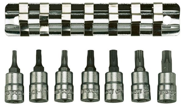 Picture of Teng Tools 1/4" TX Bit Socket Clip Rail Set 8 Pieces - M1408TX