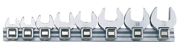 Picture of Teng Tools 3/8" Crow Foot Wrench Clip Rail Set 8 Pieces - M3808MM