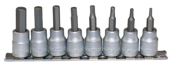Picture of Teng Tools 3/8" Hex Bit Socket Clip Rail Set AF 8 Pieces - M3811