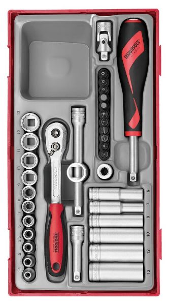 Picture of Teng Tools 1/4" Socket Set 12 pt TT1 35 Pieces - TT143512