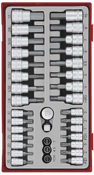 Picture of Teng Tools 1/4" & 3/8" Bit Socket Set TT1 35 Pieces - TTBS35