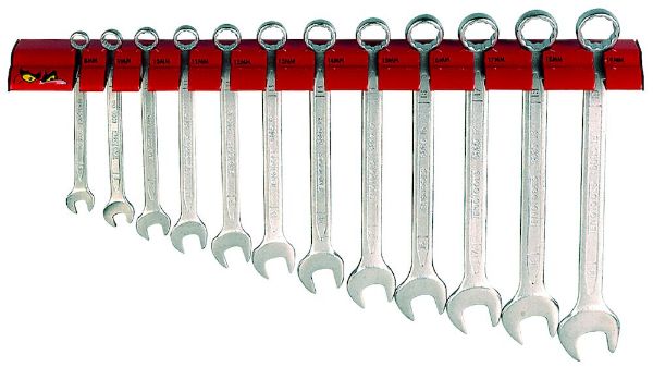 Picture of Teng Tools Combination Spanner Set 8-19 mm Wall Rack 12 Pieces - WRSP12