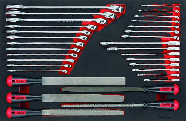 Picture of Teng Tools Spanner & File Set FOAM4X4 32 Pieces - TTEX32