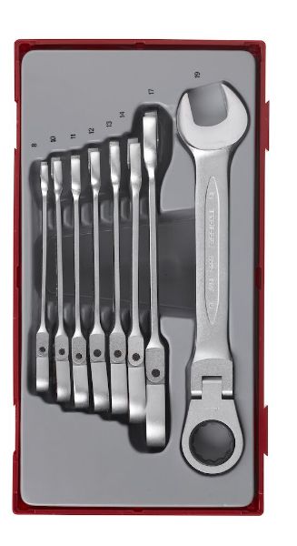 Picture of Teng Tools Ratcheting Combination Spanner Set RF TT1 8 Pieces - TT6508RF