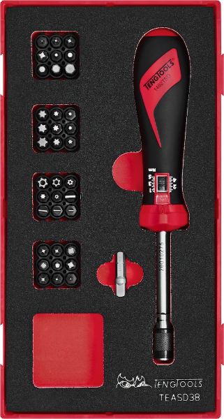 Picture of Teng Tools Torque Screwdriver Set FOAM1 38 Pieces - TEASD38