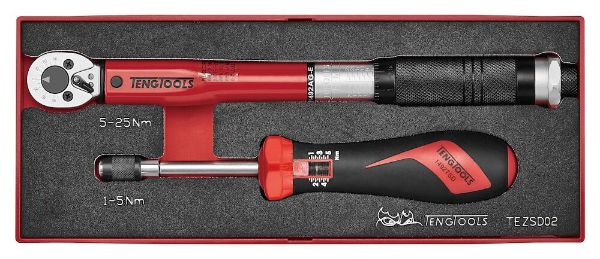Picture of Teng Tools 1/4" Torque Set FOAMX2 2 Pieces - TEZSD02