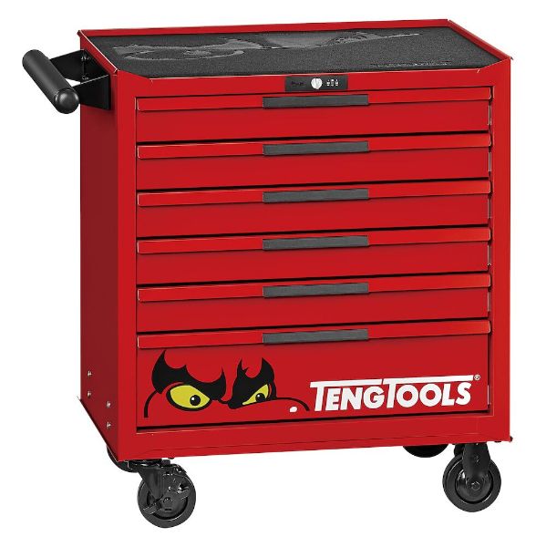 Picture of Teng Tools 26" PRO35™ low roller cabinet 6 drawers red - TSW26R6L