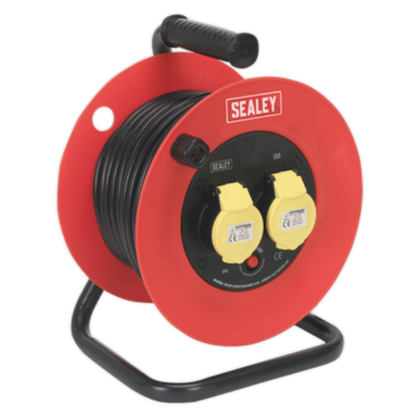 Picture of 25m Heavy-Duty Cable Reel with Thermal Trip 2 x 110V CR12515