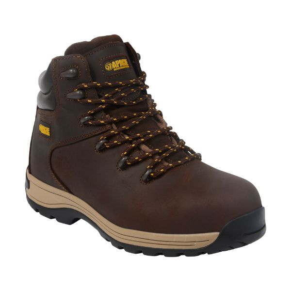 Picture of Apache AP315CM Brown Waxy Safety Boot S3L HRO FO