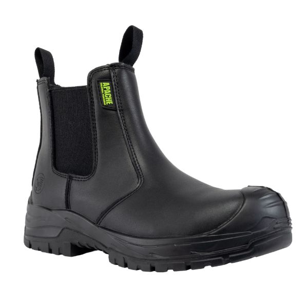Picture of Apache Brooks Recycled Leather Black Dealer Boot S3L SC LG F