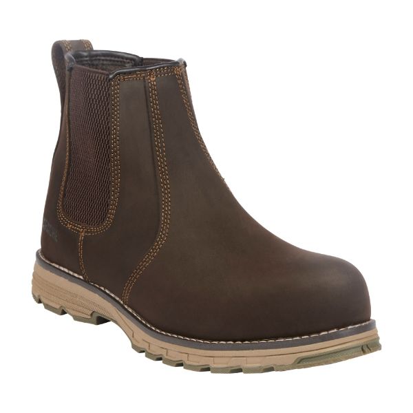 Picture of Apache Flyweight Lightweight Safety Dealer Boot Brown S3L FO