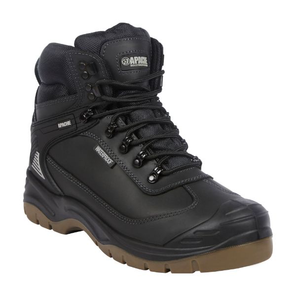 Picture of Apache Ranger Black Waterproof All Terrain Safety Boot S7 FO SR