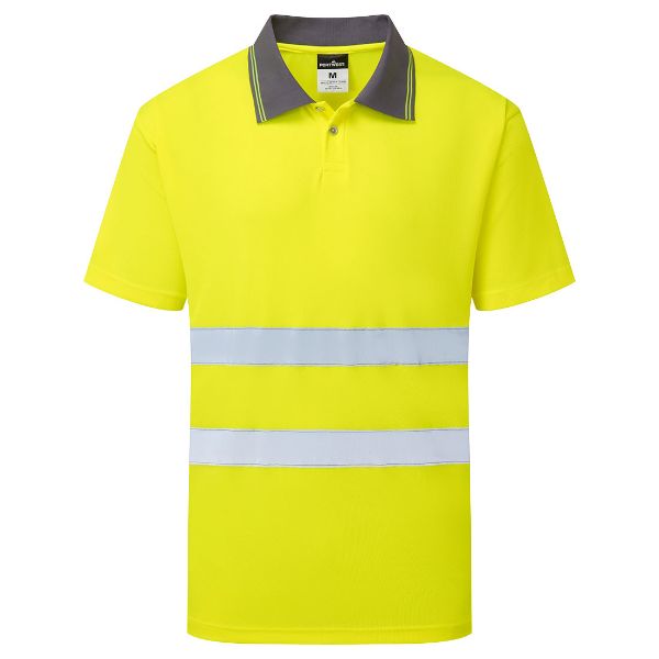 Picture of ES1 Essential Hi-Vis Polo Shirt S/S - Yellow ES477