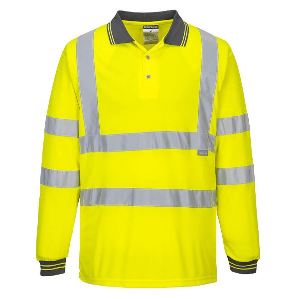 Picture of Hi-Vis Polo Shirt L/S - Yellow S277