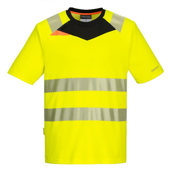 Picture of DX4 Hi-Vis T-Shirt S/S - Yellow/Black DX413