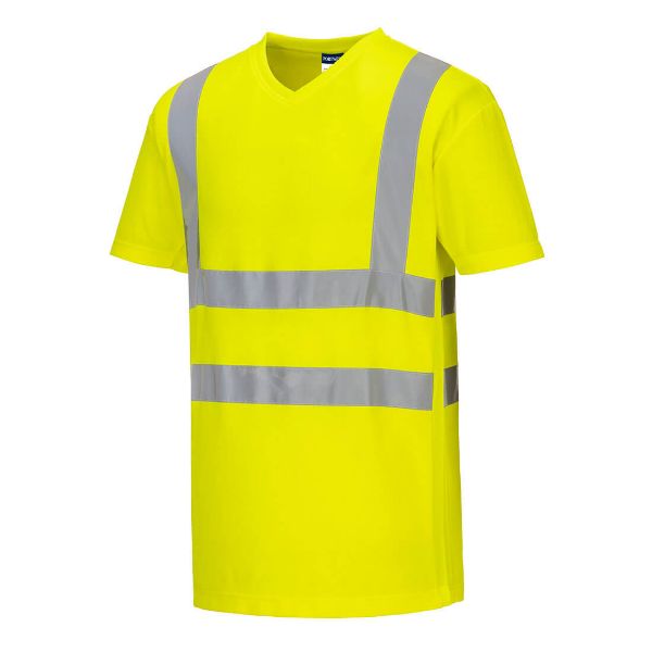 Picture of Hi-Vis Cotton Comfort Mesh Insert T-Shirt S/S - Yellow S179
