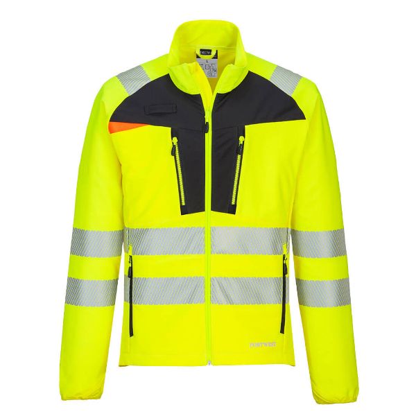Picture of DX4 Hi-Vis Lightweight Stretch Work Jacket - Yellow/Black DX481