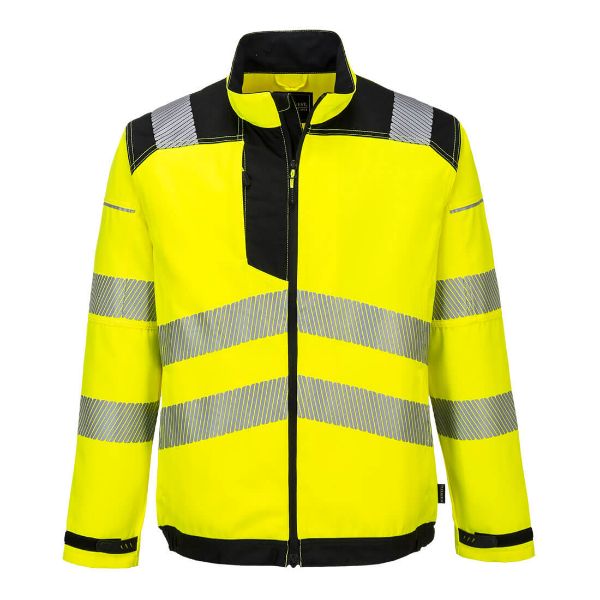 Picture of PW3 Hi-Vis Work Jacket - Yellow/Black T500