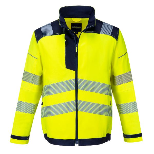 Picture of PW3 Hi-Vis Work Jacket - Yellow/Navy T500