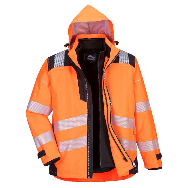 Picture of PW3 Hi-Vis 5-in-1 Jacket PW365