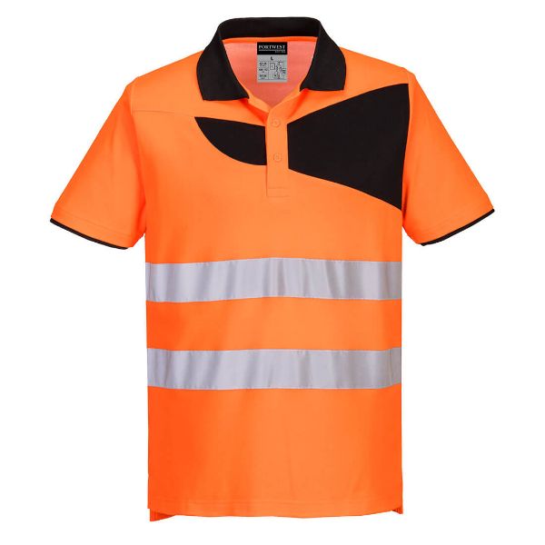 Picture of PW2 Hi-Vis Polo Shirt S/S PW212 Orange