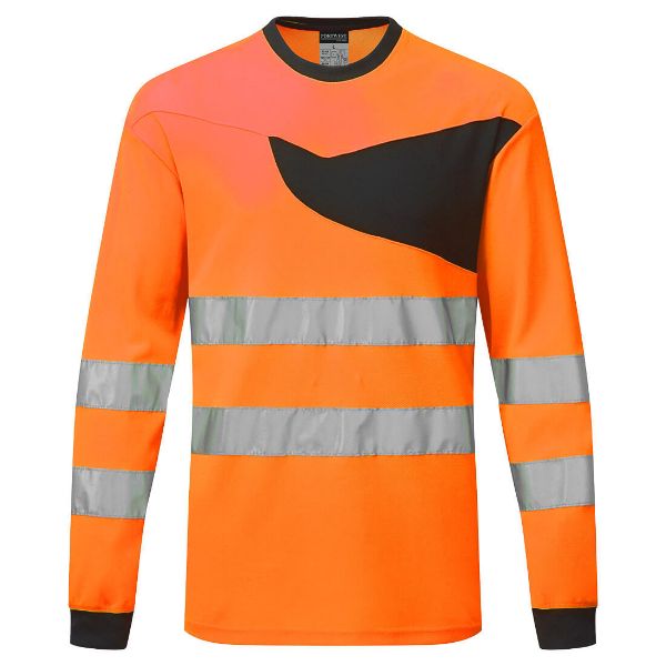 Picture of PW2 Hi-Vis T-Shirt L/S PW221 Orange