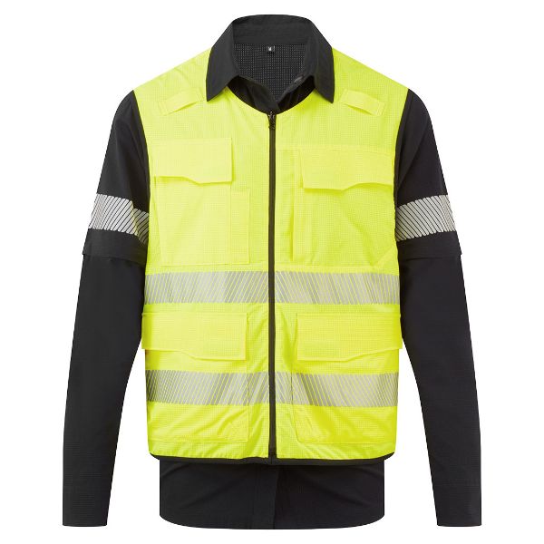 Picture of Hi-Vis Shirt L/S BX322 Black/Yellow
