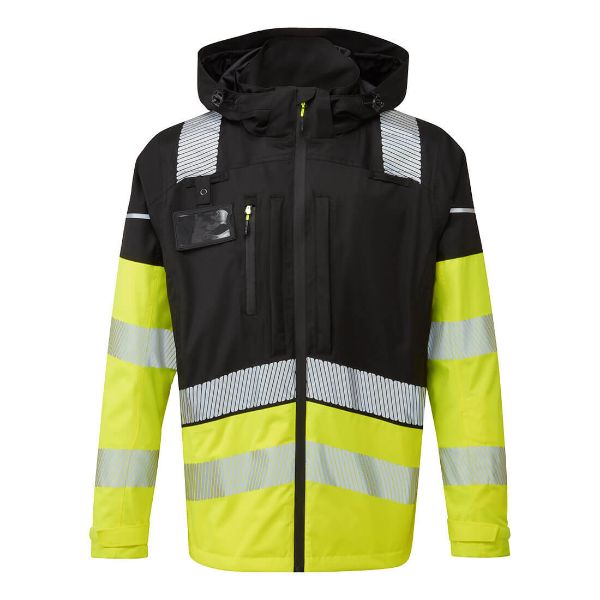 Picture of Hi-Vis Rain Jacket BX323 Yellow/Black