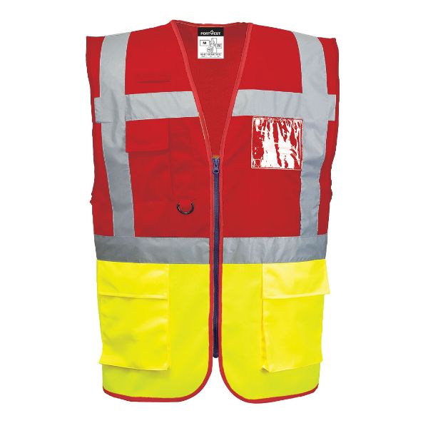 Picture of Hi-Vis Zipped Vest C276 Yellow/Red
