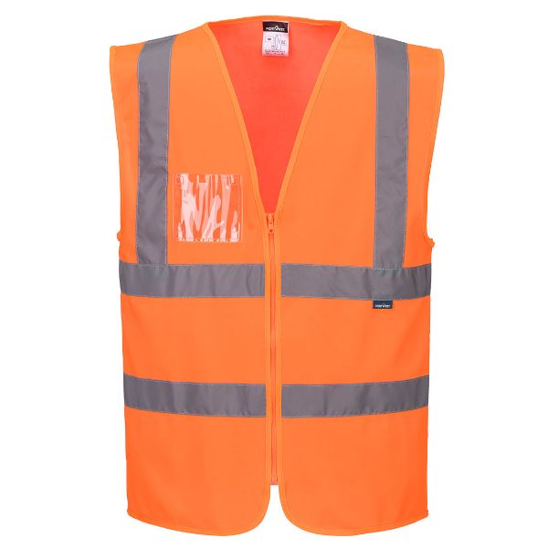 Picture of Hi-Vis Zipped Band and Brace Vest C371 Orange