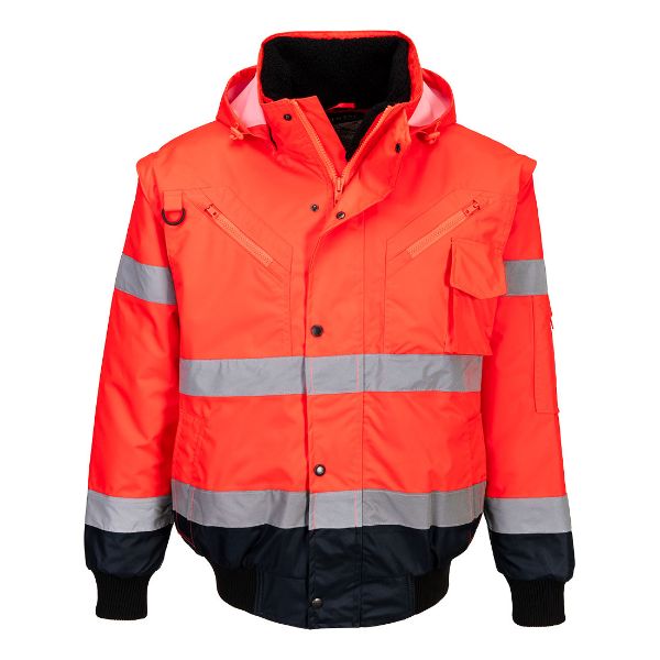 Picture of Hi-Vis Traffic Controller Vest C465 Red/Navy